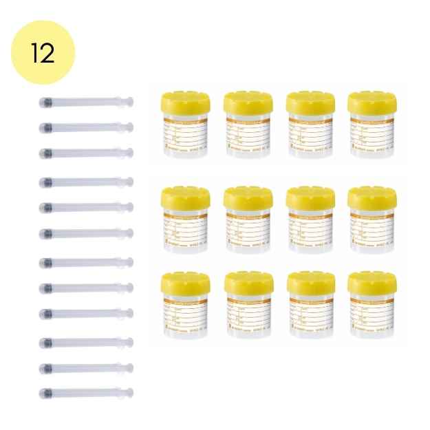 12 Insemination Syringe and 12 Specimen Cups