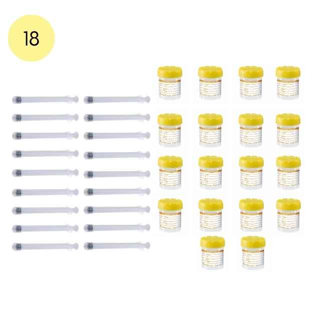18 Insemination Syringe and 18 Specimen Cups