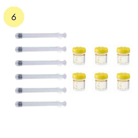 6 Insemination Syringe and 6 Specimen Cups